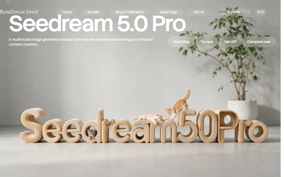 Seedream 5 - zrzut strony