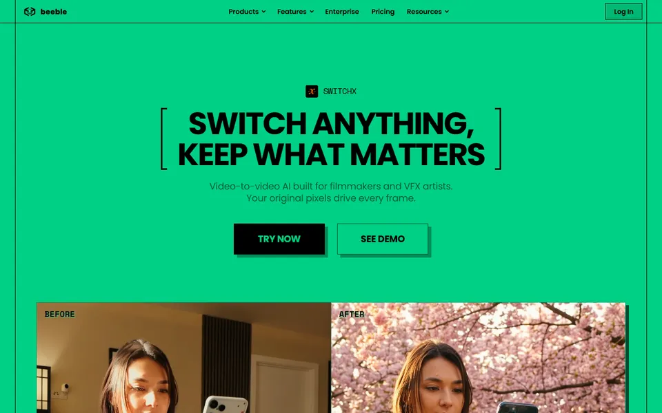 Beeble Switch X - zrzut strony