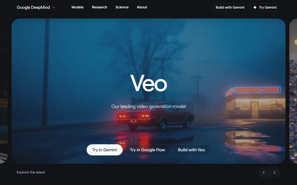 Veo 3.1 - zrzut strony